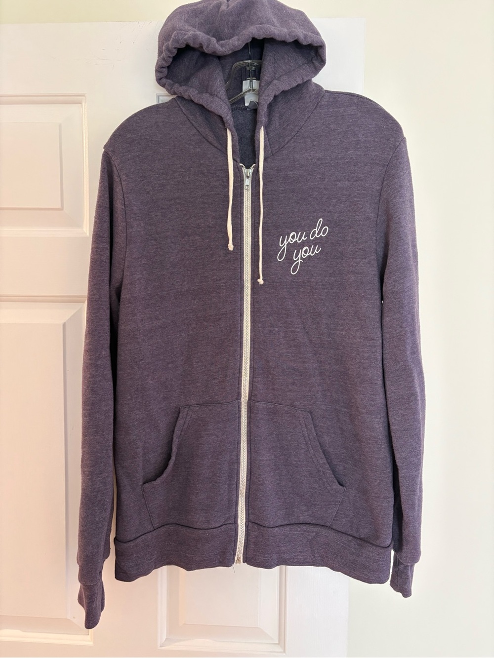 Purple Zip Hoodie Sweatshirt - 'you do you'